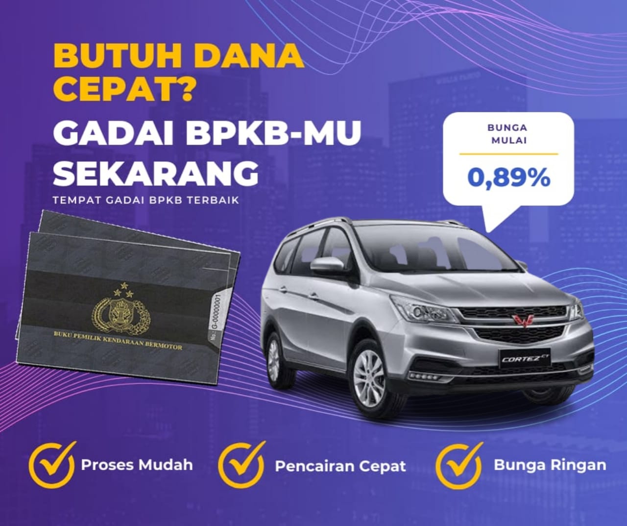 Kredit Jaminan Bpkb Mobil Wuling Cortez Dapat Dana Berapa? Seperti Ini Simulasinya